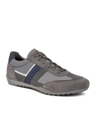 SNEAKERS GEOX UOMO U WELLS A - SCAM.+TESSUTO  DK STONE U45T5A 02211 C9371