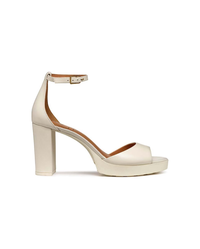 SANDALO CON TACCO  D WALK PLEASURE 85S D - VI.LIS OFF WHITE D45B6D 00043 C1002