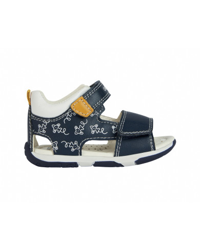 SANDALO GEOX BAMBINO PRIMI PASSI GEOX BABY B S.TAPUZ B. B - VIT.SINT.NAVY/OCHRE B150XB 000BC CF42Q TG:19,20,21,22,23,24,25