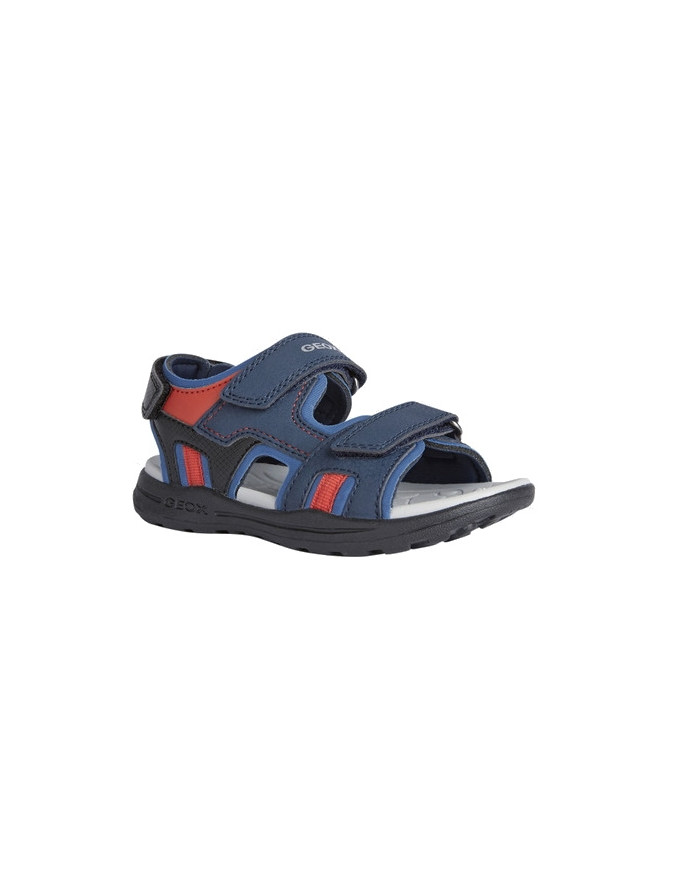 SANDALI GEOX JUNIOR J VANIETT B. B - LYCRA+DBK ST  NAVY/DK BLUE J155XB 015CE CF44M TG:28,29,30,31,32,33,34,35