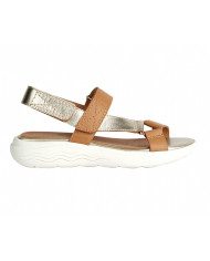 SANDALI GEOX DONNA D SPHERICA EC5W A - VI.L+VI.ME CAMEL/LT GOLD D25ADA 043CF C5F2L