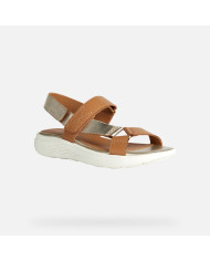 SANDALI GEOX DONNA D SPHERICA EC5W A - VI.L+VI.ME CAMEL/LT GOLD D25ADA 043CF C5F2L