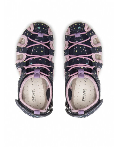 SANDALI GEOX BAMBINA ROXANNE NAVY/PINK J25D9A 01550 C0694 tg36-39