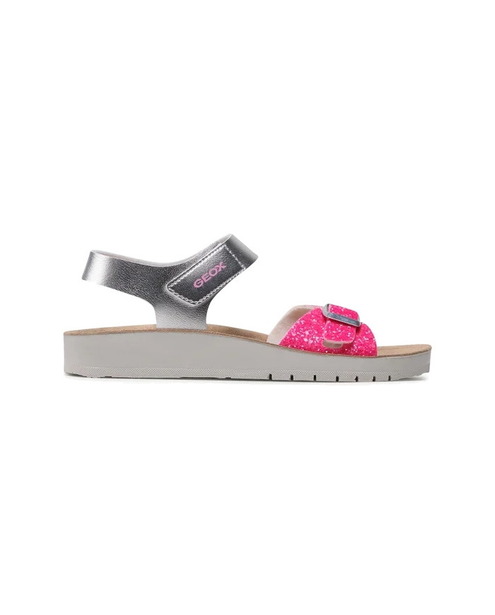 SANDALI GEOX BAMBINA COSTAREI  SILVER/FUCHSIA J15EAB 0NFEW C0162 TG 31,32