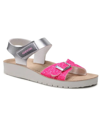 SANDALI GEOX BAMBINA COSTAREI  SILVER/FUCHSIA J15EAB 0NFEW C0162 TG 31,32