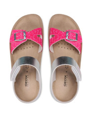 SANDALI GEOX BAMBINA COSTAREI  SILVER/FUCHSIA J15EAB 0NFEW C0162 TG 31,32