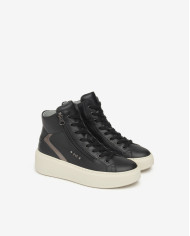 SNEAKERS  NEROGIARDINI DONNA GUANTO NERO T.BRILL ANTRACITE PU.GUATEMALA I514213D/100