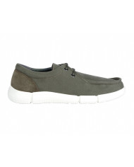 MOCASSINO GEOX UOMO U ERRICO C CANVAS SUEDE LT OLIVE U25AYC 01022 C3391