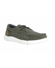 MOCASSINO GEOX UOMO U ERRICO C CANVAS SUEDE LT OLIVE U25AYC 01022 C3391
