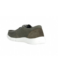 MOCASSINO GEOX UOMO U ERRICO C CANVAS SUEDE LT OLIVE U25AYC 01022 C3391