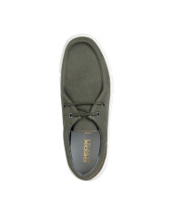 MOCASSINO GEOX UOMO U ERRICO C CANVAS SUEDE LT OLIVE U25AYC 01022 C3391