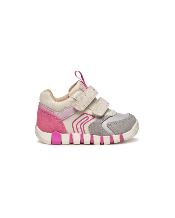 SNEAKERS GEOX PRIMI PASSI BAMBINA B IUPIDOO G. C - GBK+SCAM.     GREY/FUCHSIA B3558C 05422 C0874 