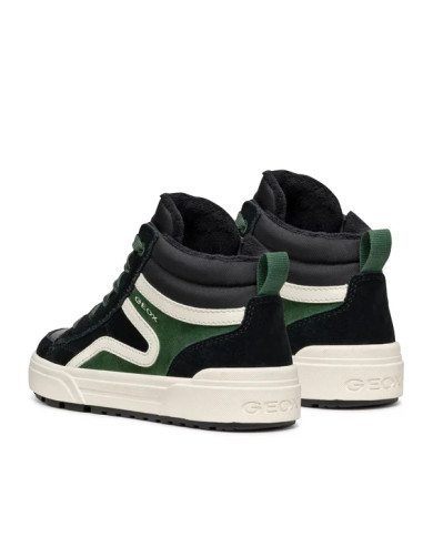 SNEAKERS GEOX BAMBINO J WEEMBLE B. A - SCAM.+NYLON BLACK/FOREST 28-35 J36HAA 022FU C9358/A