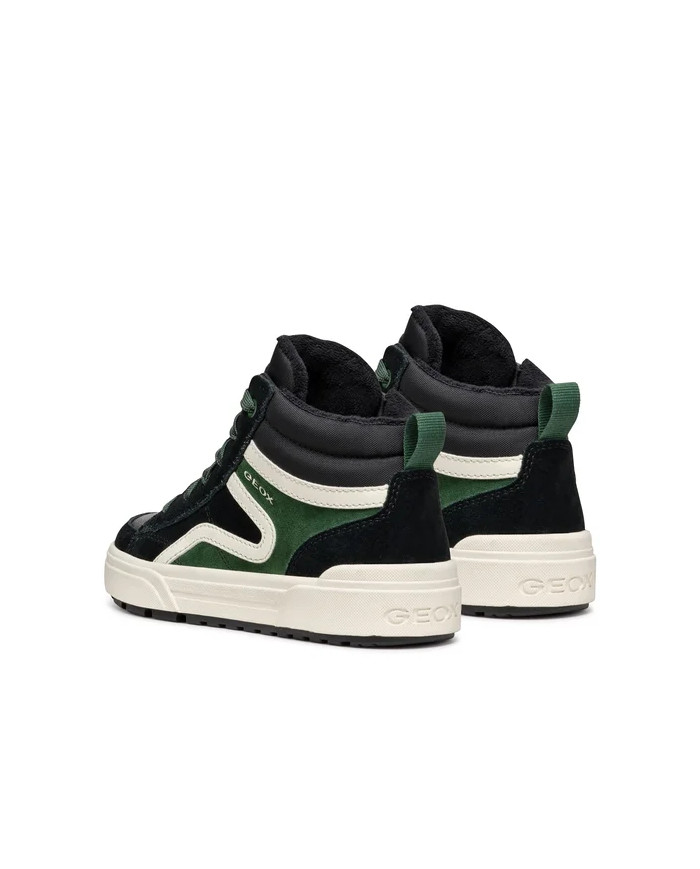 SNEAKERS GEOX BAMBINO J WEEMBLE B. A - SCAM.+NYLON BLACK/FOREST 28-35 J36HAA 022FU C9358/A
