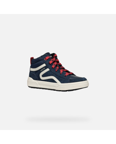 SNEAKERS GEOX BAMBINO J WEEMBLE B. A - SCAM.+NYLON   NAVY/RED 28-35 J36HAA 022FU C0735/A