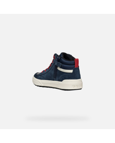 SNEAKERS GEOX BAMBINO J WEEMBLE B. A - SCAM.+NYLON   NAVY/RED 28-35 J36HAA 022FU C0735/A