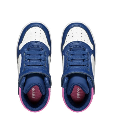 SNEAKERS ALTE GEOX BAMBINA J WASHIBA A - GEOBUCK+LYCRA  NAVY/WHITE 28-35 J36HXA 05415 C4211/A