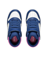 SNEAKERS ALTE GEOX BAMBINA J WASHIBA A - GEOBUCK+LYCRA  NAVY/WHITE 28-35 J36HXA 05415 C4211/A