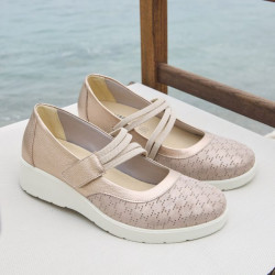 DECOLLETE' ENVAL SOFT DONNA  FIO.BOT.OM/S.A CHAMPAGNE CON ZEPPA 1253922