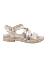 SANDALI IGI&CO DONNA IN PELLE SABBIA/PLATINO 5670011
