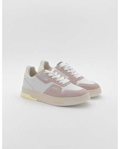 SNEAKERS BLAUER DONNA LEATHER WHITE/ROSE S4ADEL01/LES-PIN/YEL