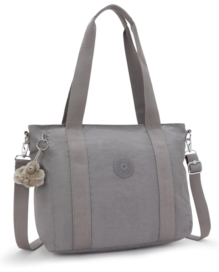 BORSA KIPLING ASSENI S INVITING GREY 28X14X40CM 