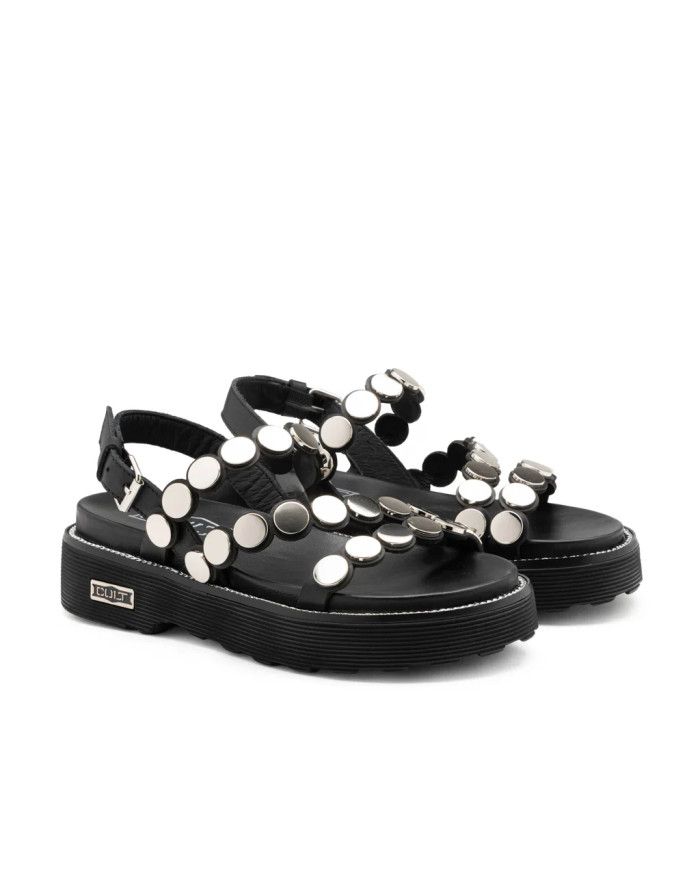 ZIGGY 4770 SANDAL W LEATHER BLACK/STUDS
