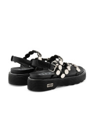 ZIGGY 4770 SANDAL W LEATHER BLACK/STUDS