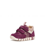 SNEAKERS GEOX PRIMI PASSI BAMBINA  B IUPIDOO G. C - GBK+SCAM.DK PURPLE/ROSE 