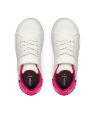 SNEAKERS GEOX BAMBINA J ECLYPER A - VIT.SIN+VER.GLIT WHITE/FUCHSIA  tg:28-35 J36LRA 0BCKC C0563/A