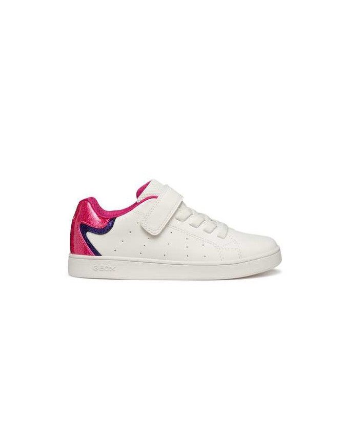 SNEAKERS GEOX BAMBINA J ECLYPER A - VIT.SIN+VER.GLIT WHITE/FUCHSIA TG:36-39 J36LRA 0BCKC C0563/B 