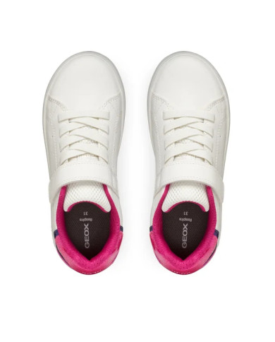 SNEAKERS GEOX BAMBINA J ECLYPER A - VIT.SIN+VER.GLIT WHITE/FUCHSIA TG:36-39 J36LRA 0BCKC C0563/B 