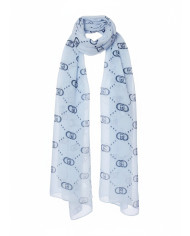 FOULARD LIU JO DONNA  ECS STOLA DEGRADE LOGO LIGHT DENIM 70X180 2F5080 T0300 74015