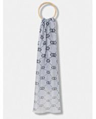 FOULARD LIU JO DONNA  ECS STOLA DEGRADE LOGO LIGHT DENIM 70X180 2F5080 T0300 74015