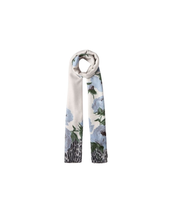 FOULARD  LIU JO DONNA STOLA FLOWER ANIMALIER LIGHT DENIM  70X180 2F5077 T0300 74015