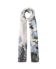 FOULARD  LIU JO DONNA STOLA FLOWER ANIMALIER LIGHT DENIM  70X180 2F5077 T0300 74015