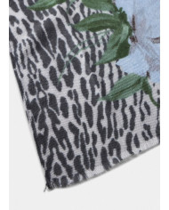 FOULARD  LIU JO DONNA STOLA FLOWER ANIMALIER LIGHT DENIM  70X180 2F5077 T0300 74015