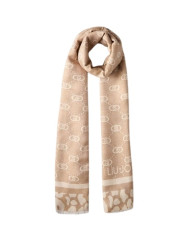 FOULARD  LIU JO DONNA STOLA JACQUARD MONOGRAM ANIMAL OAT MILK 70X180 2F5040 T0300 30003