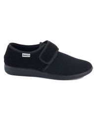 PANTOFOLE EMANUELA UOMO CONFORT CON VELCRO INVERNALE NERO 985