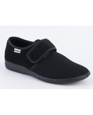 PANTOFOLE EMANUELA UOMO CONFORT CON VELCRO INVERNALE NERO 985