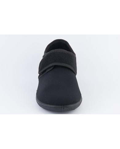 PANTOFOLE EMANUELA UOMO CONFORT CON VELCRO INVERNALE NERO 985