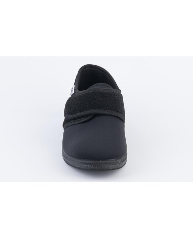 PANTOFOLE EMANUELA DONNA CONFORT CON VELCRO INVERNALE NERO 601