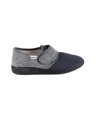 PANTOFOLE EMANUELA DONNA CONFORT CON VELCRO ESTIVO GRIGIO 655
