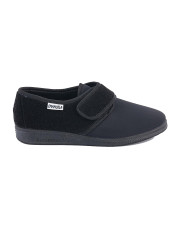 PANTOFOLE EMANUELA DONNA CONFORT CON VELCRO ESTIVO NERO 655