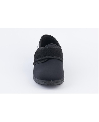 PANTOFOLE EMANUELA DONNA CONFORT CON VELCRO ESTIVO NERO 655