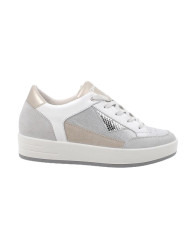 SNEAKERS IGI&CO DONNA PELLE/TESSUTO LAMINATO CRISTAL ARGENTO 5657033