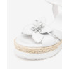 SANDALO CON ZEPPA NEROGIARDINI DONNA LOIRA BIANCO LOIRA BIANCO PU.MONOD.BAGHERIA E616012D/707  