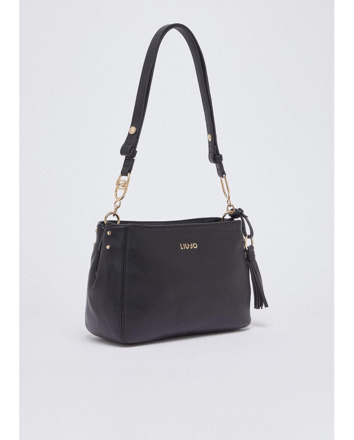 BORSA LIU JO DONNA MEDIA CON CHAM CROSS OVER BLACK 27X10X19CM AA6187 E1012 22222 