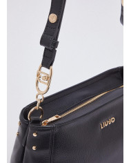 BORSA LIU JO DONNA MEDIA CON CHAM CROSS OVER BLACK 27X10X19CM AA6187 E1012 22222 