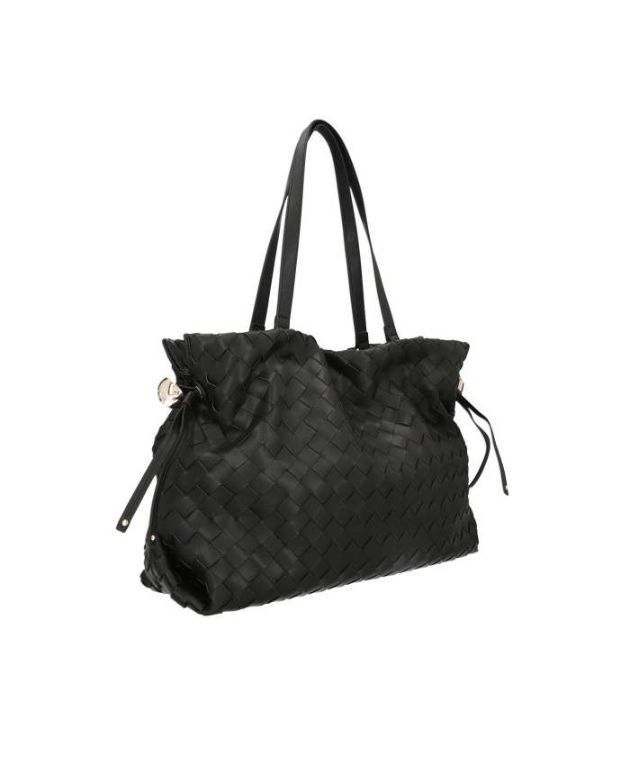 BORSA A SPALLA LIU JO RICCY GRANDE SHOPPING BAG BLACK 38X14X29CM AA6098 ES027 X0459